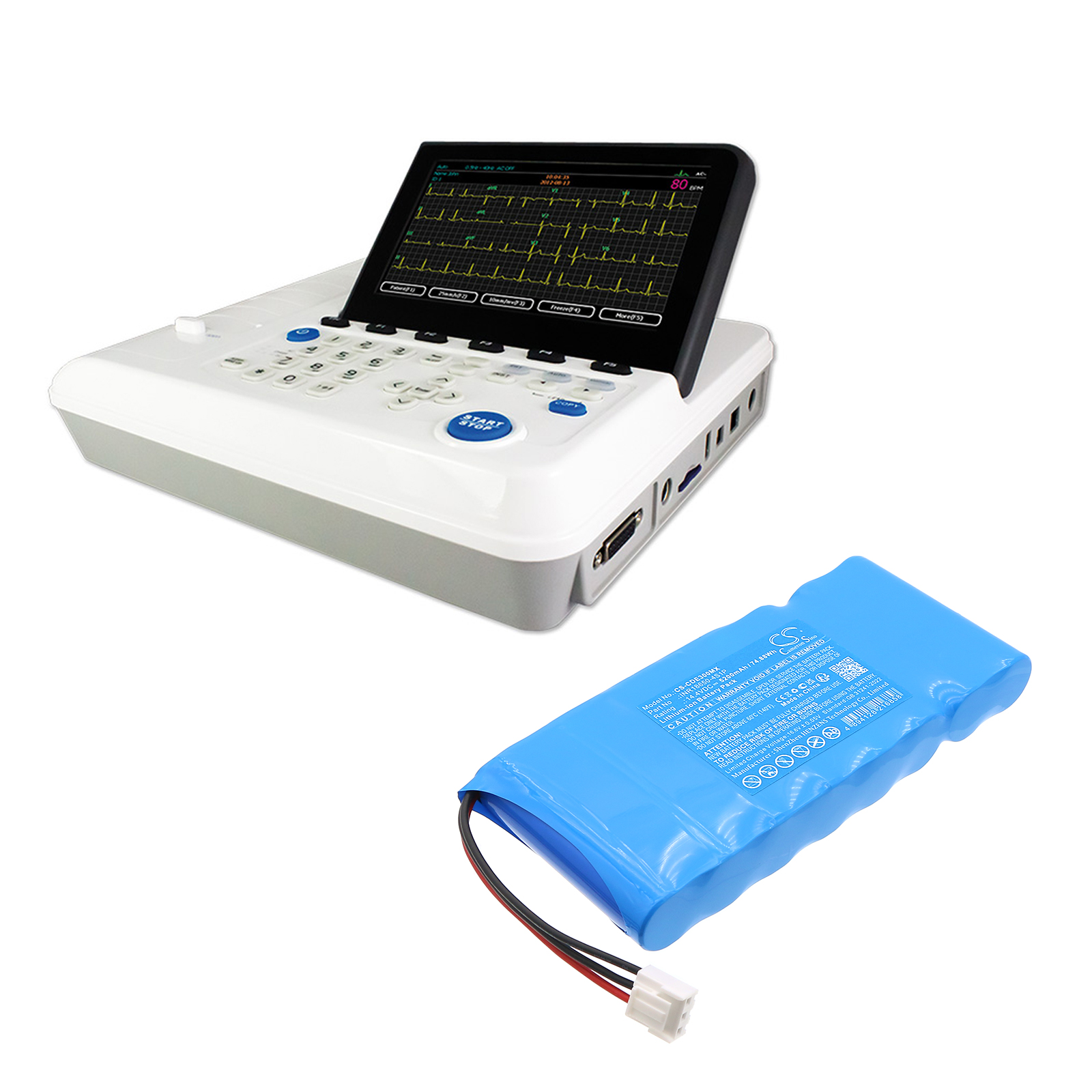 Cardio E3 INR18650-4S2P Medical Replacement Battery 5200mAh
