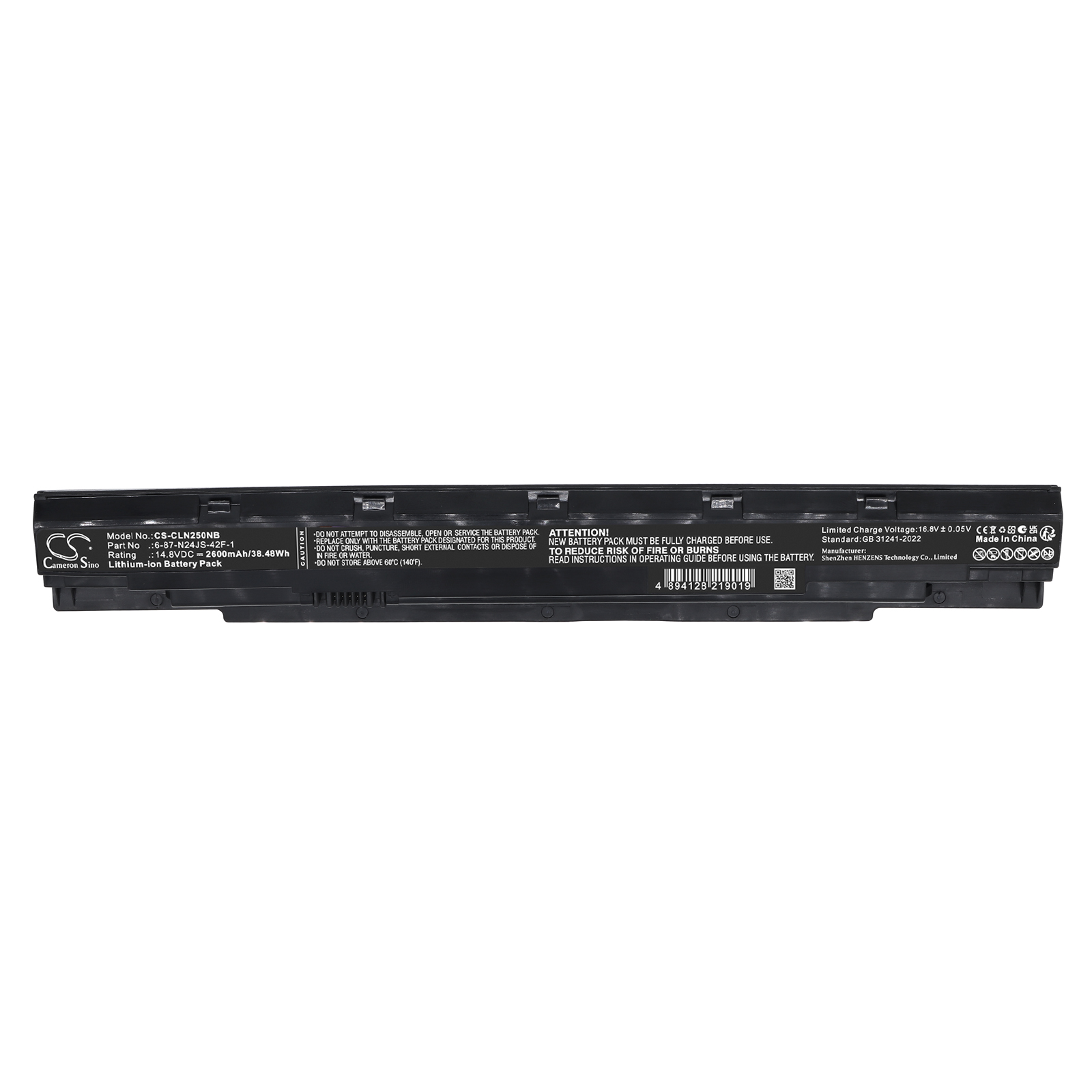 Clevo N240WU N250WU Replacement Battery 14.8V 2150mAh