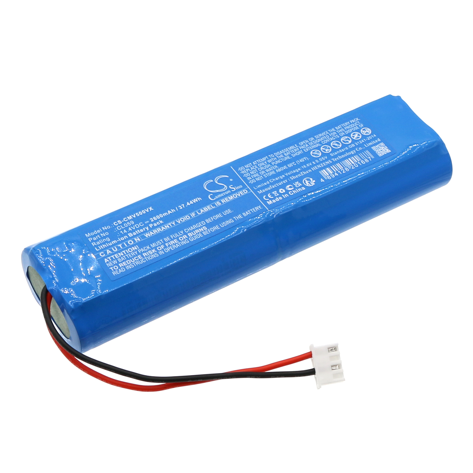 CleanMate RV500 CL059 Vacuum Replacement Battery 2600mAh