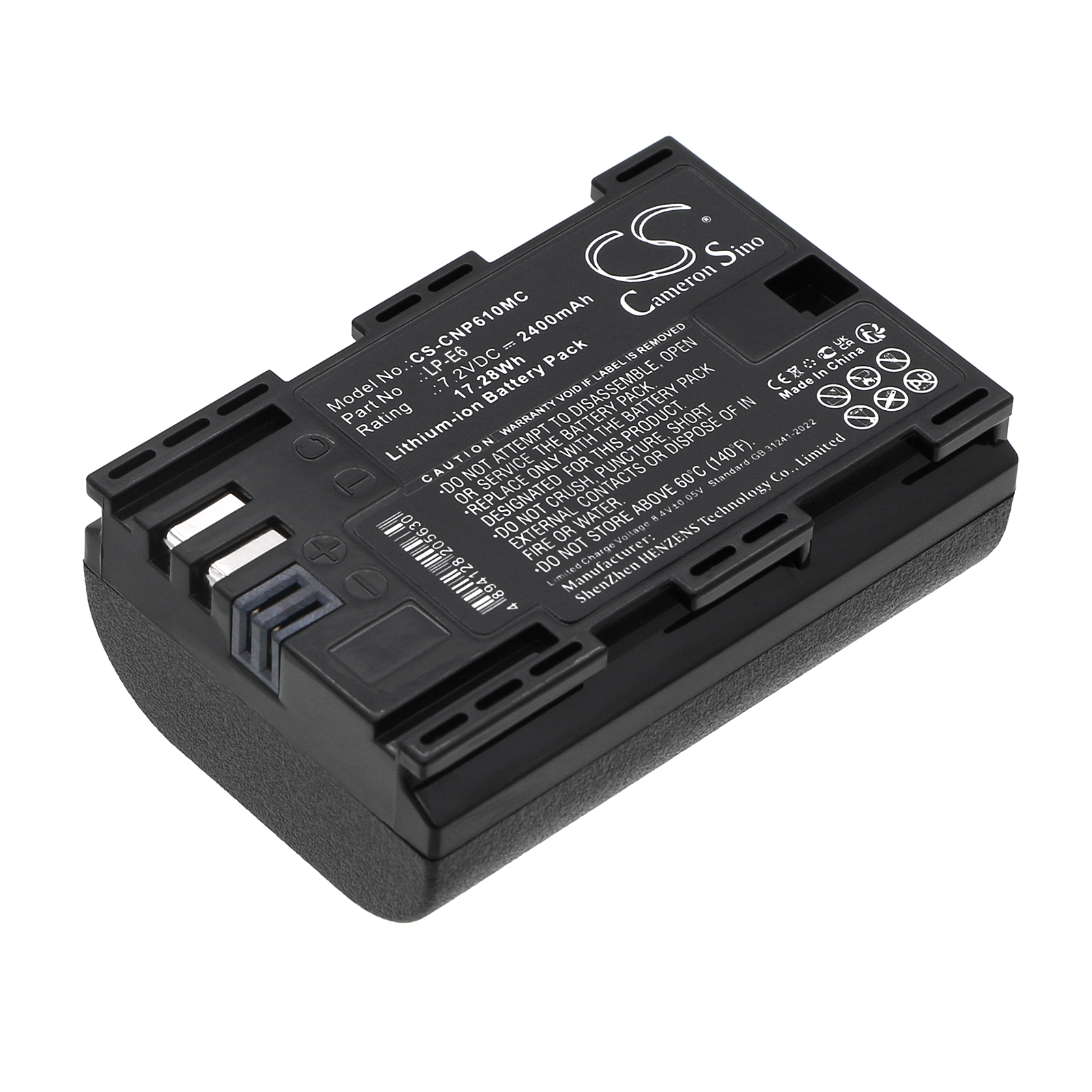 Canon LP-E6 EOS Series Replacement Battery 2400mAh