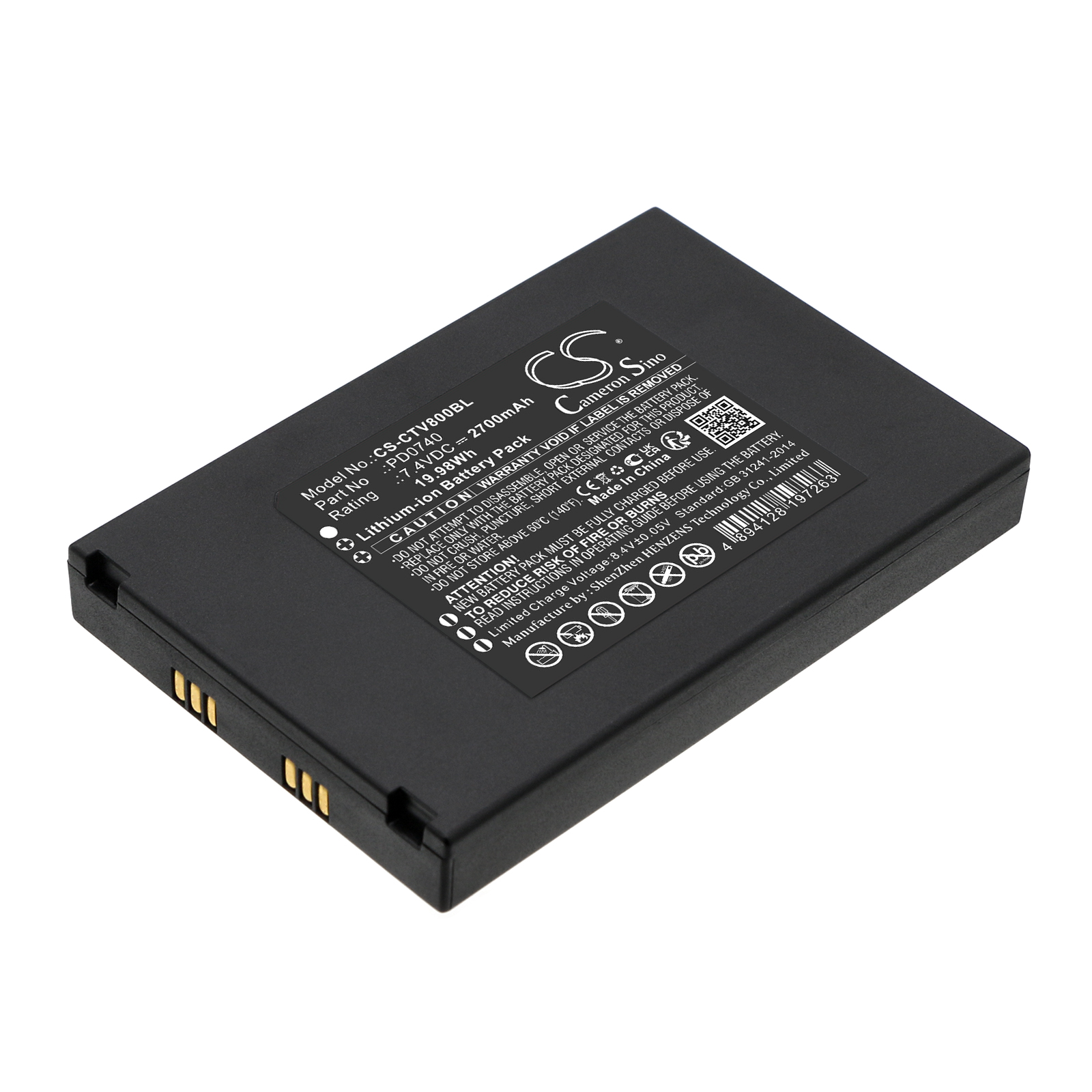 Centerm K9 V8 PD0740 Replacement Battery 2700mAh