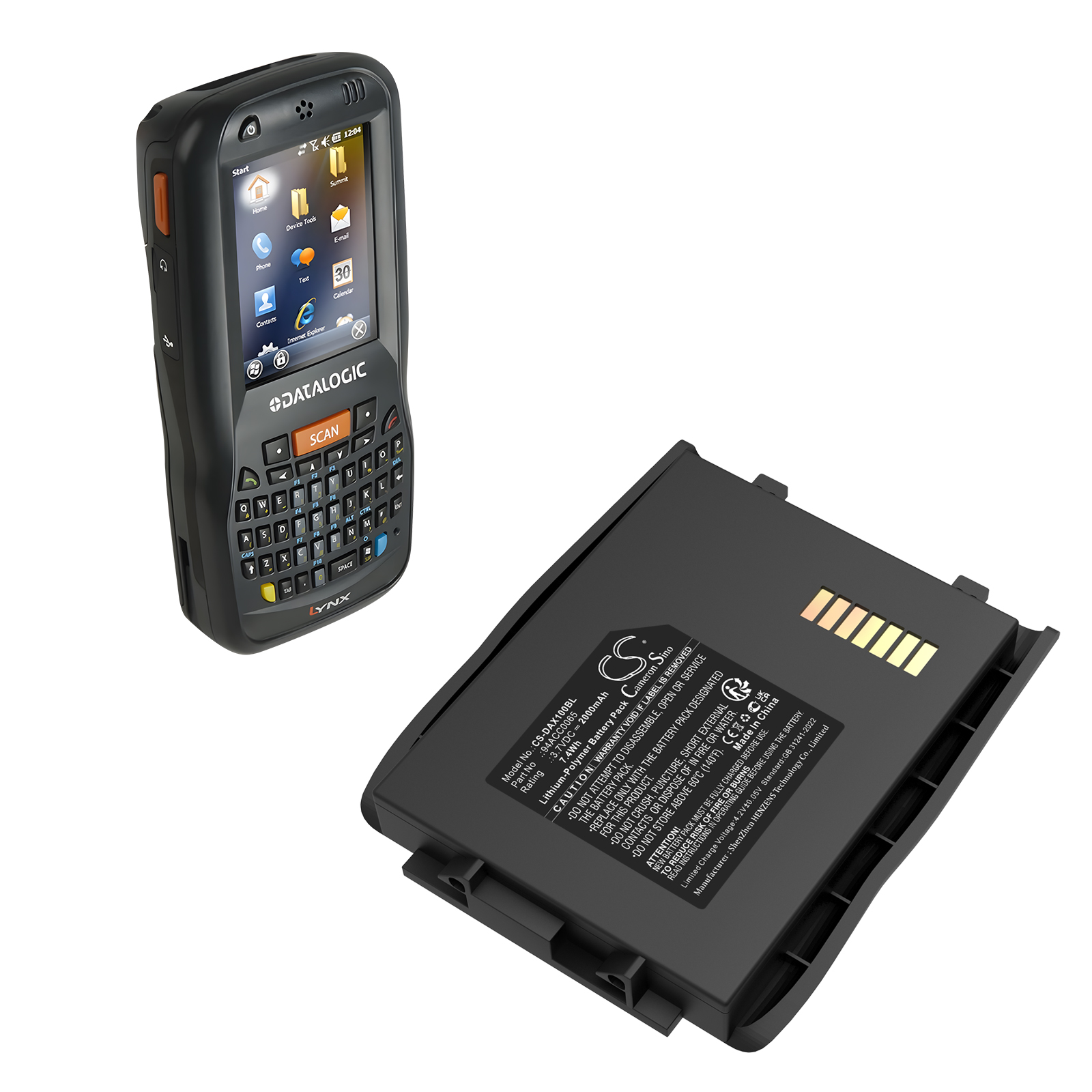 Datalogic LYNX 50-BTEC 50-BTSC Replacement Battery 2000mAh