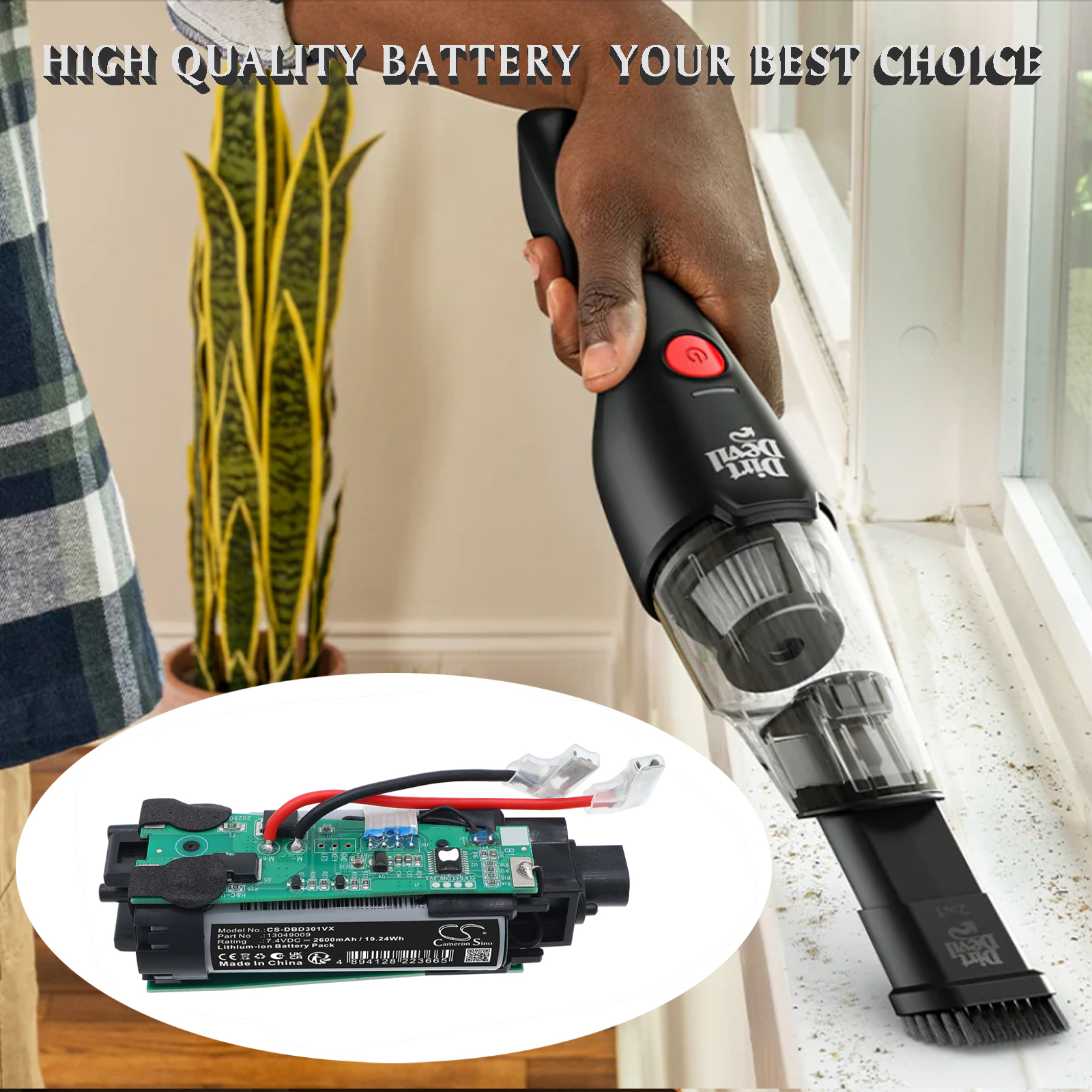 DIRT DEVIL BATTERY REPLACEMENT BD30100 BD30110V Replacement Battery