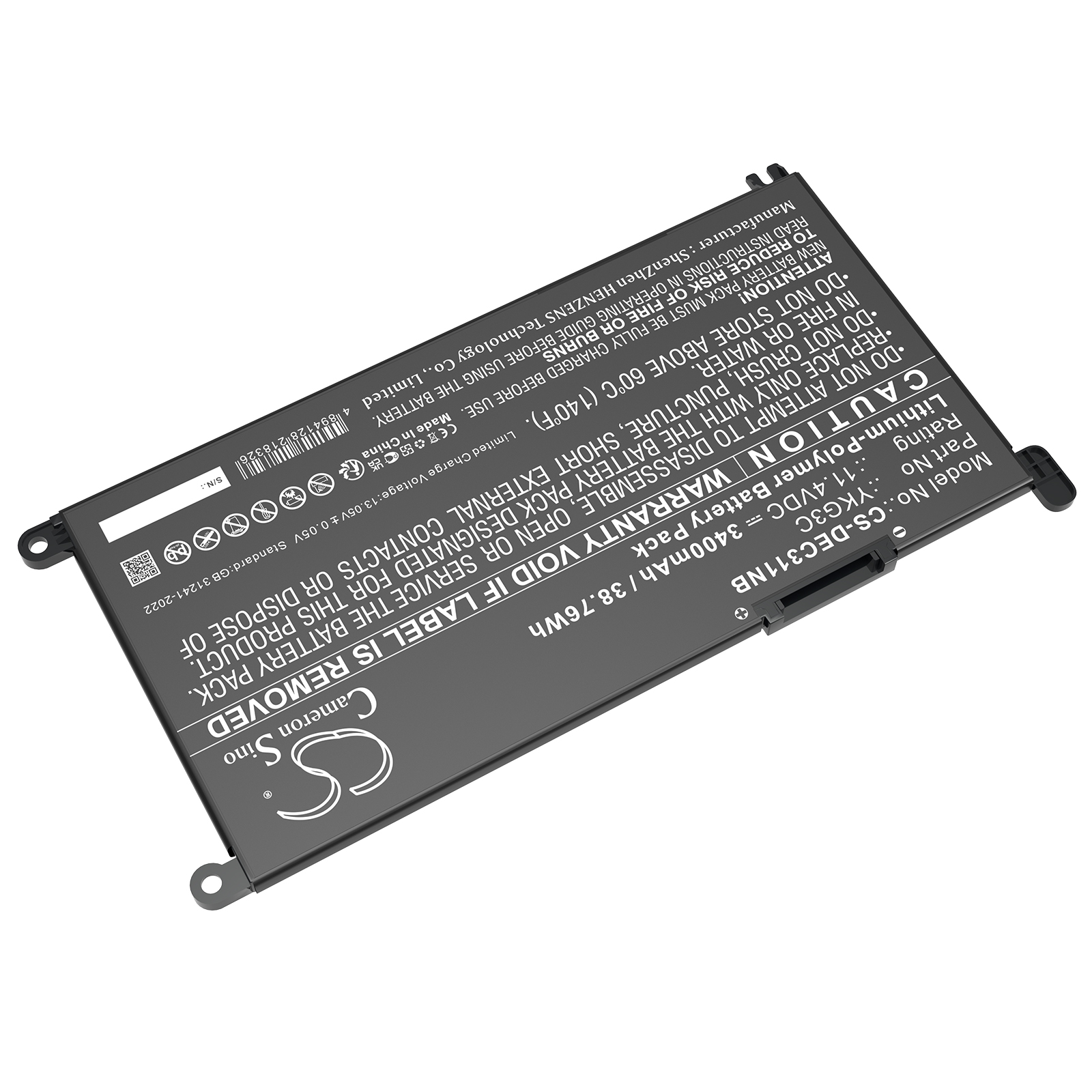 DELL Chromebook 3110 0YKG3C Replacement Battery 3400mAh