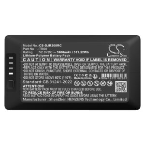 Replacement Battery for DJI Matrice 300 RTK, TB60, Li-Polymer 5900mAh 52.8 Volts