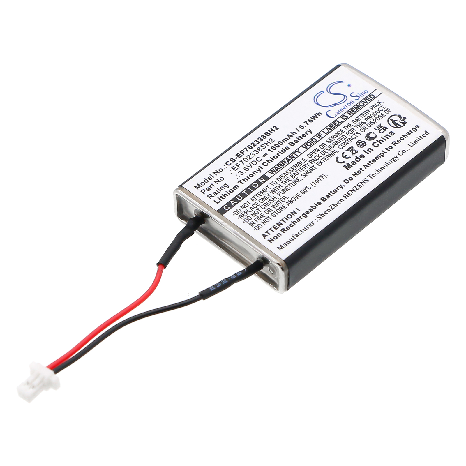 Primary Battery for LiSOCI2 1600mAh 3.6 Volts