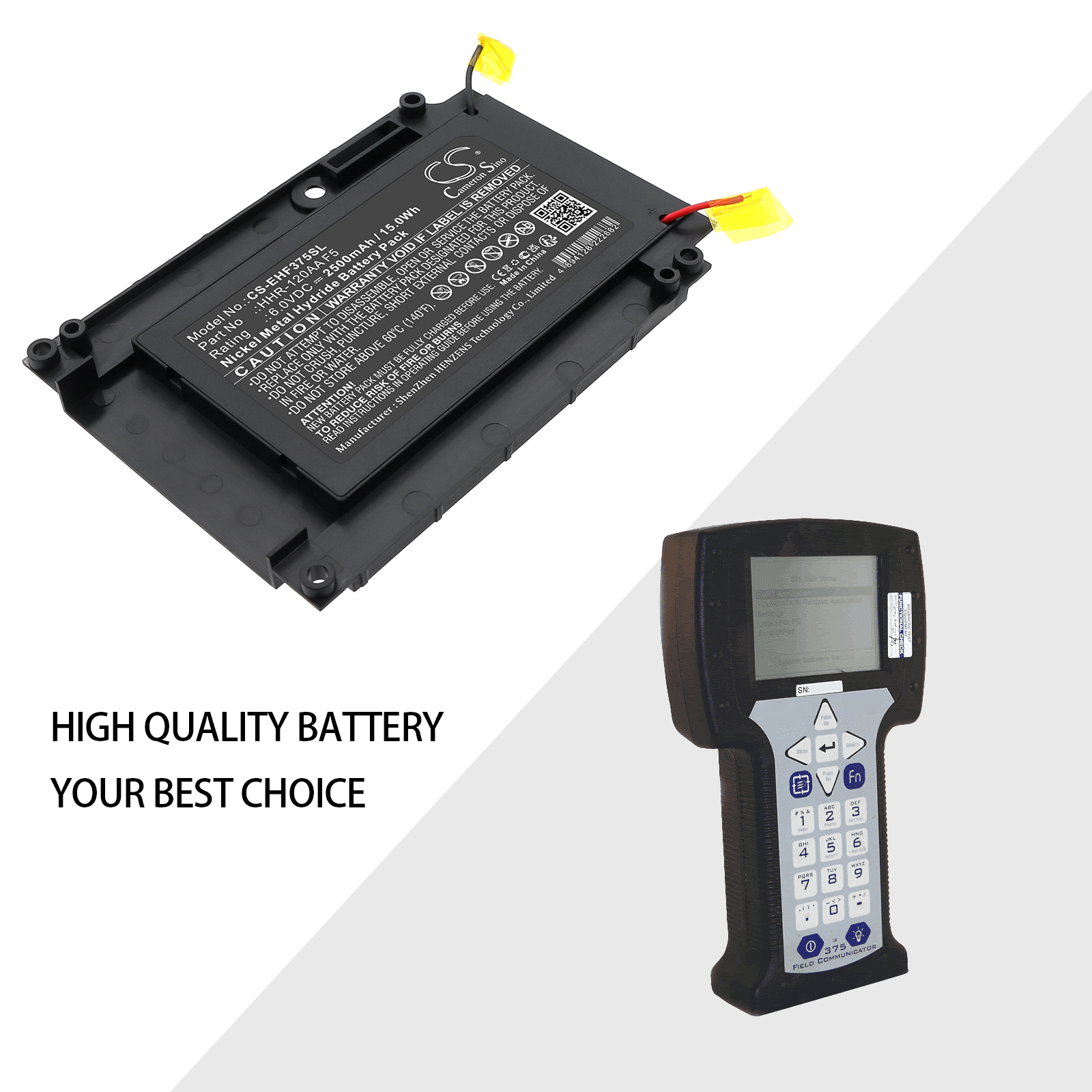 Emerson HHR-120AA F5 Replacement Battery 6V 2500mAh