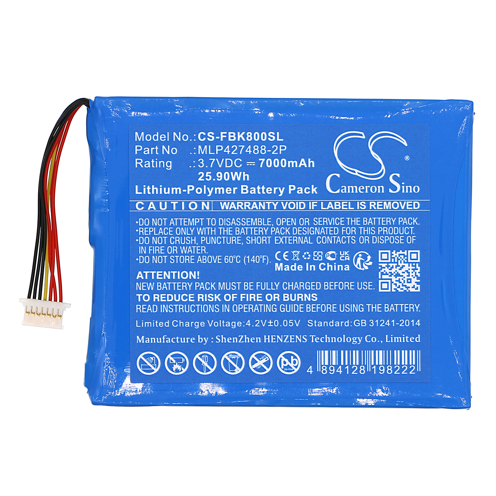 Fieldbook K80 Tablet Replacement Battery 7000mAh