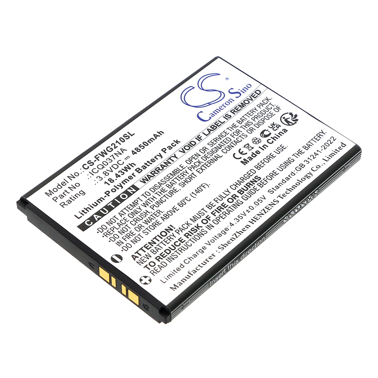 Franklin A50 RG2100 Replacement Battery 4850mAh