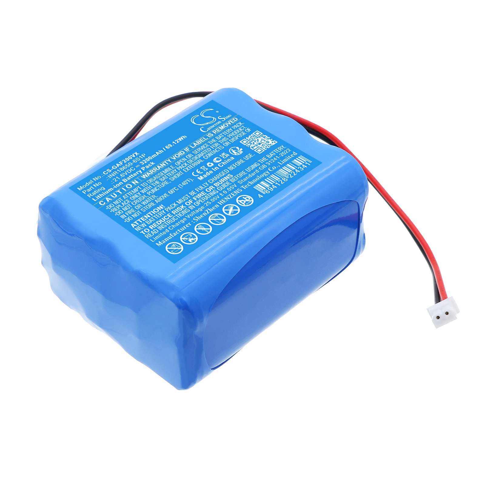 Geek Aire Fan CF2 INR18650-6S1P Fans Replacement Battery 3200mAh
