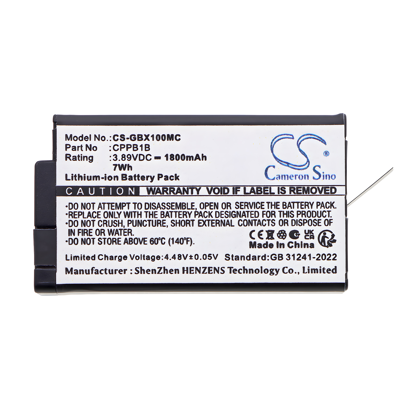 1800mAh Replacement Battery for GoPro MAX2, CPPB1B