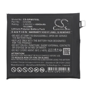 Google GQ57S GZC4K Replacement Battery 4940mAh