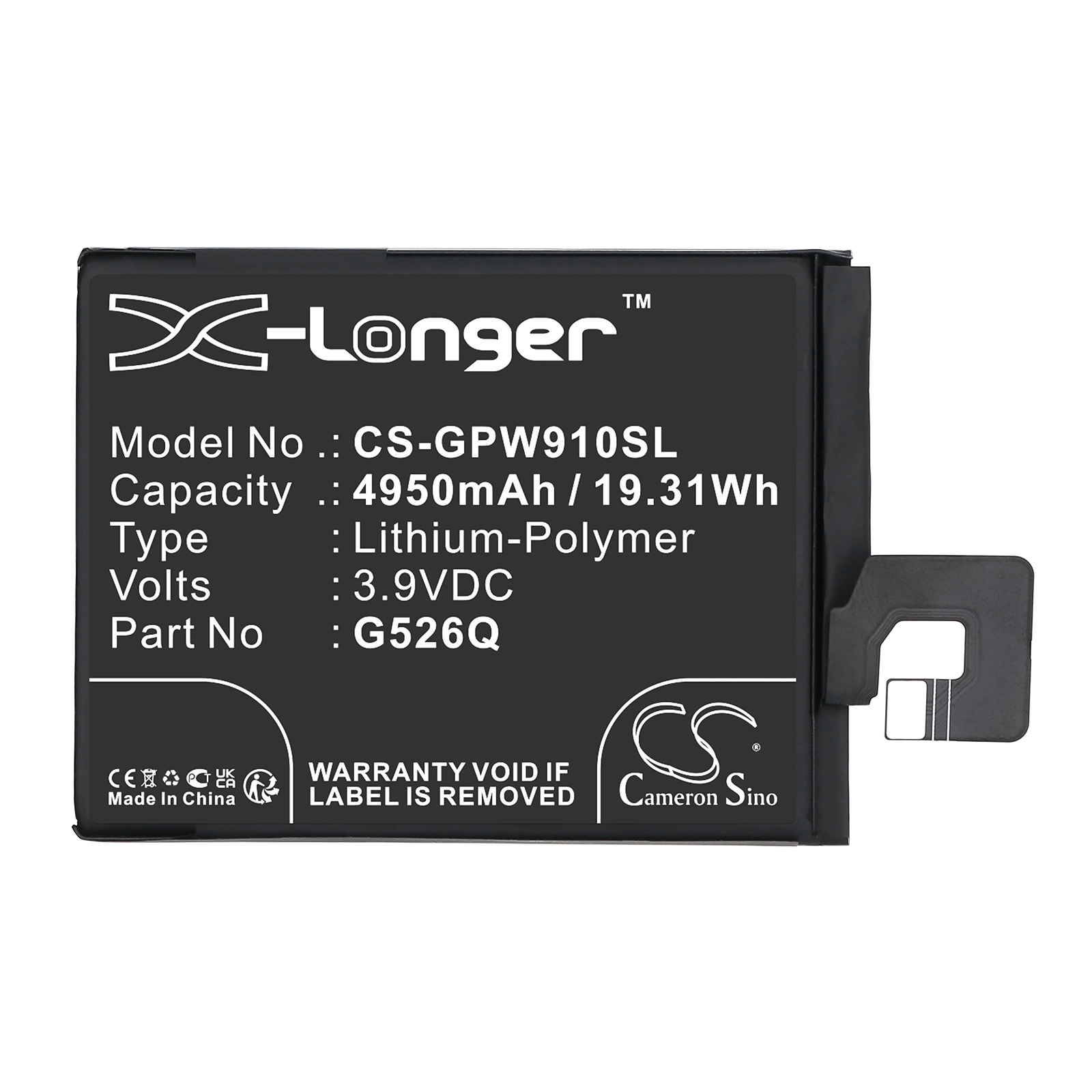 Google G3Y12 GTF7P GXQ96 Replacement Battery 4950mAh