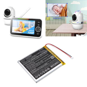 HelloBaby HB6588 Video Baby Monitor AHB757080 Replacement Battery 5400mAh
