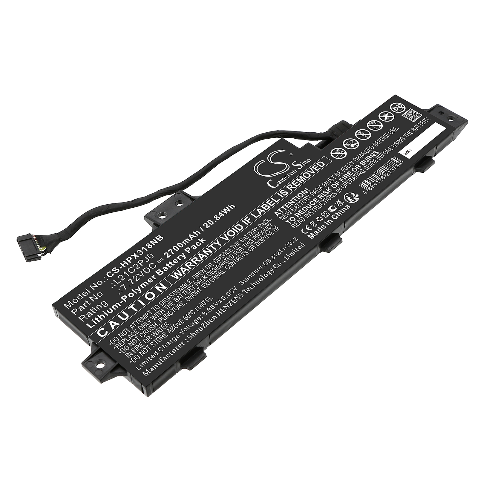 Lenovo L21C2PJ0 L21D2PJ0 Replacement Battery 7.72V 2700mAh