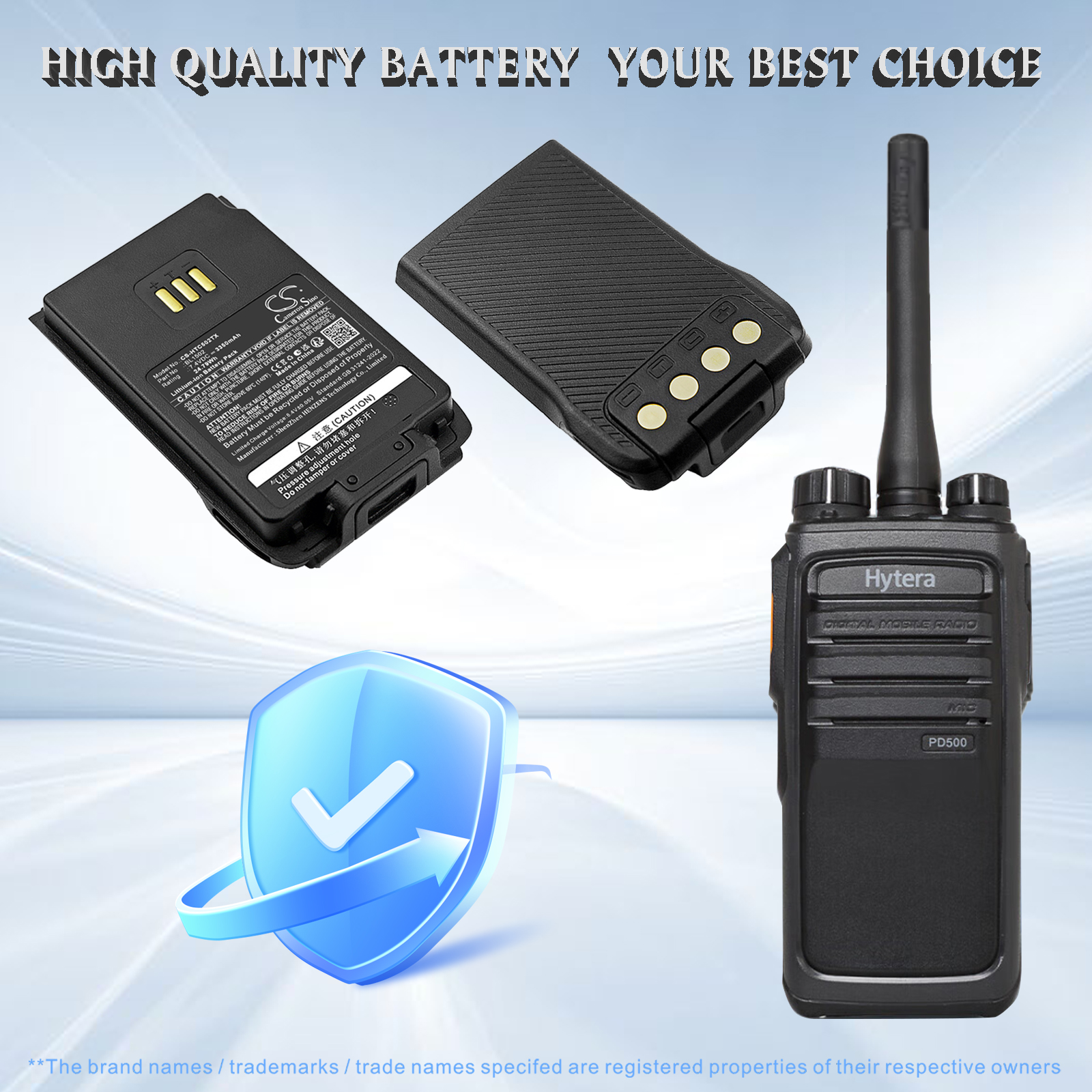 HYT BL1502 Two-Way Radio Replacement Battery 3350mAh