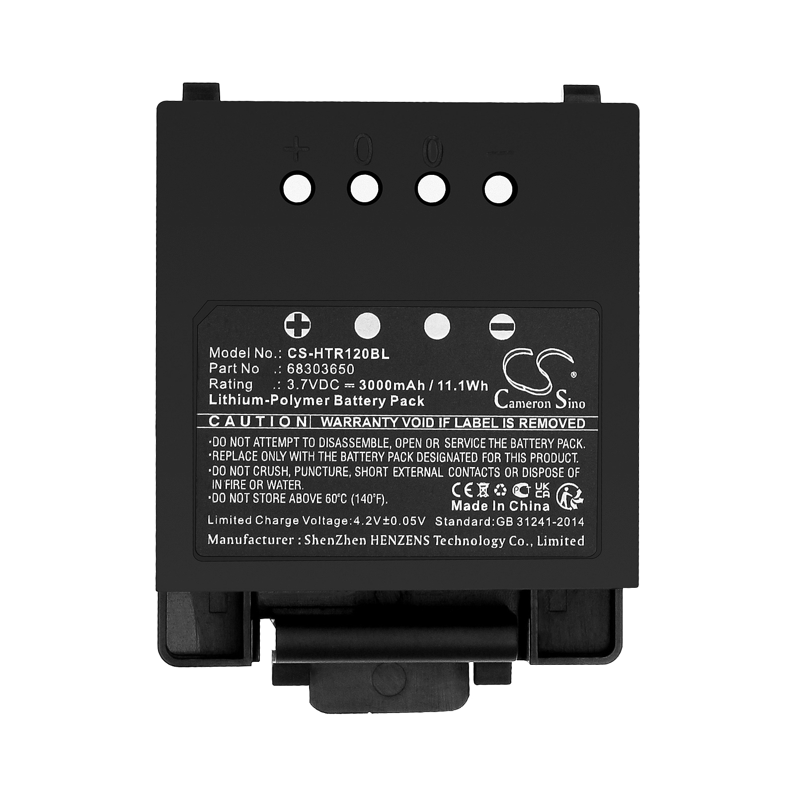 Hetronic ERGO-120 68303650 Remote Control Replacement Battery 3000mAh