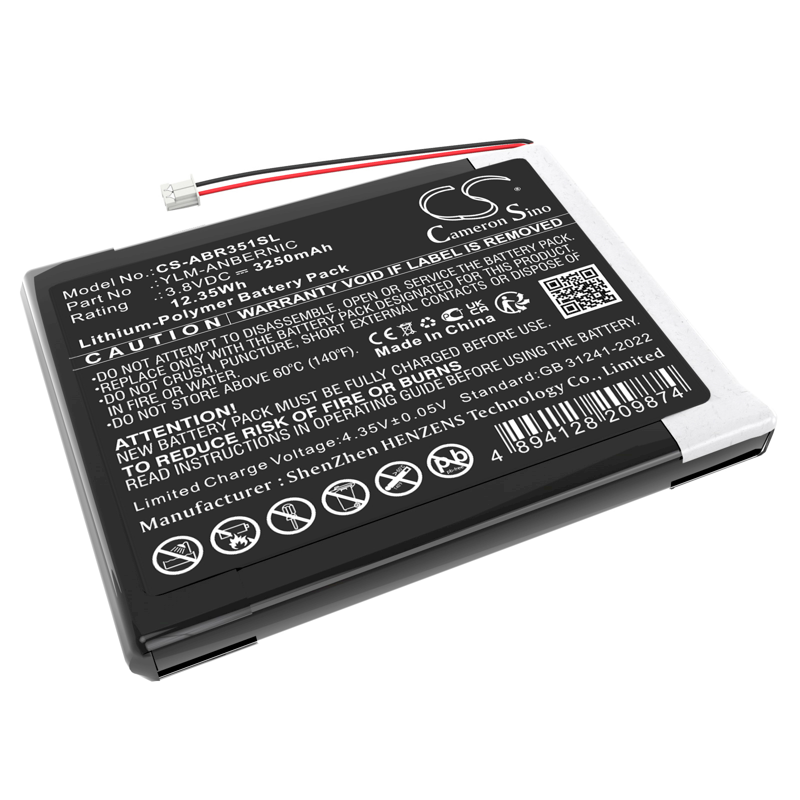 Anbernic RG351V Video Game Replacement Battery 3700mAh