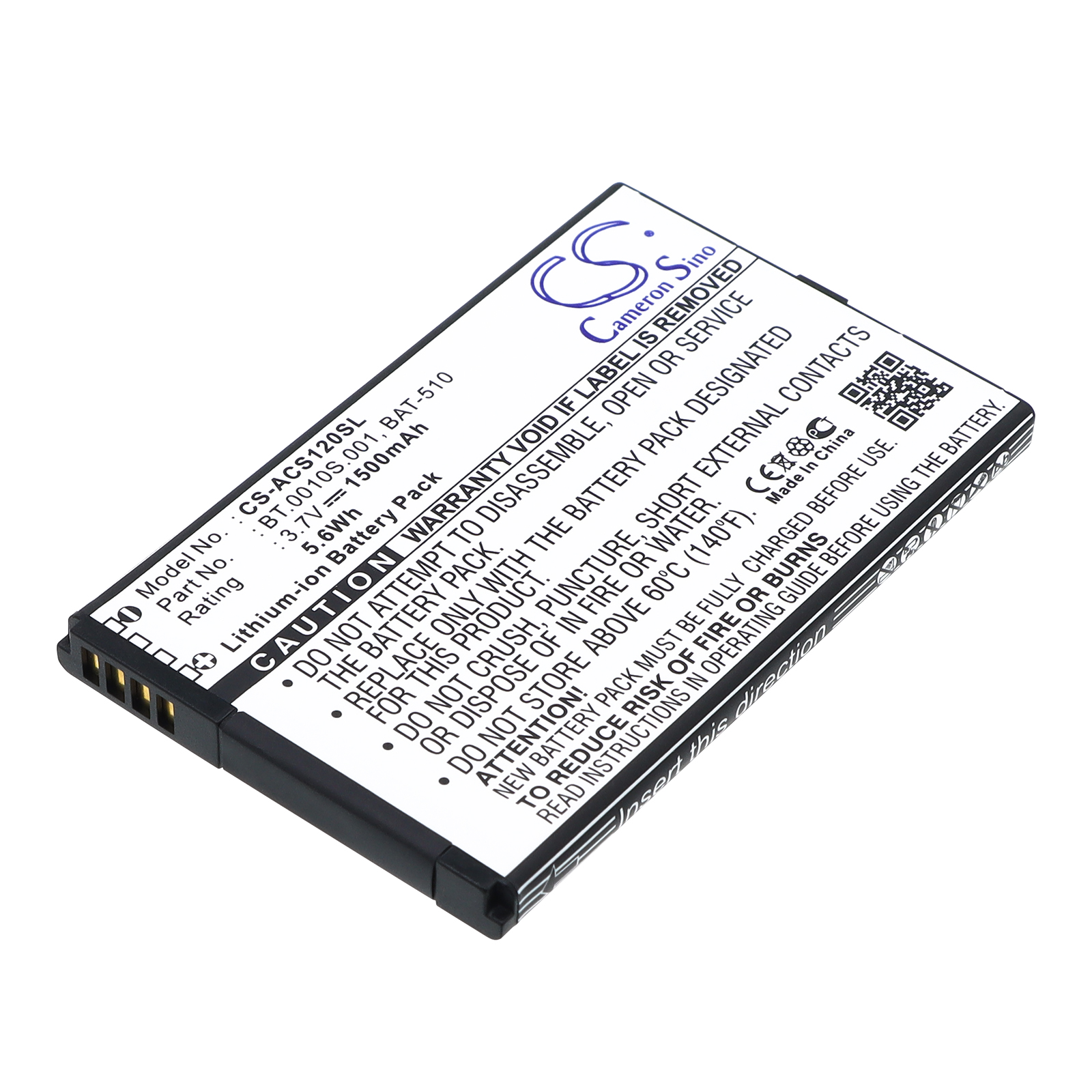 Acer Liquid Metal S120 BAT-510 Replacement Battery 1500mAh