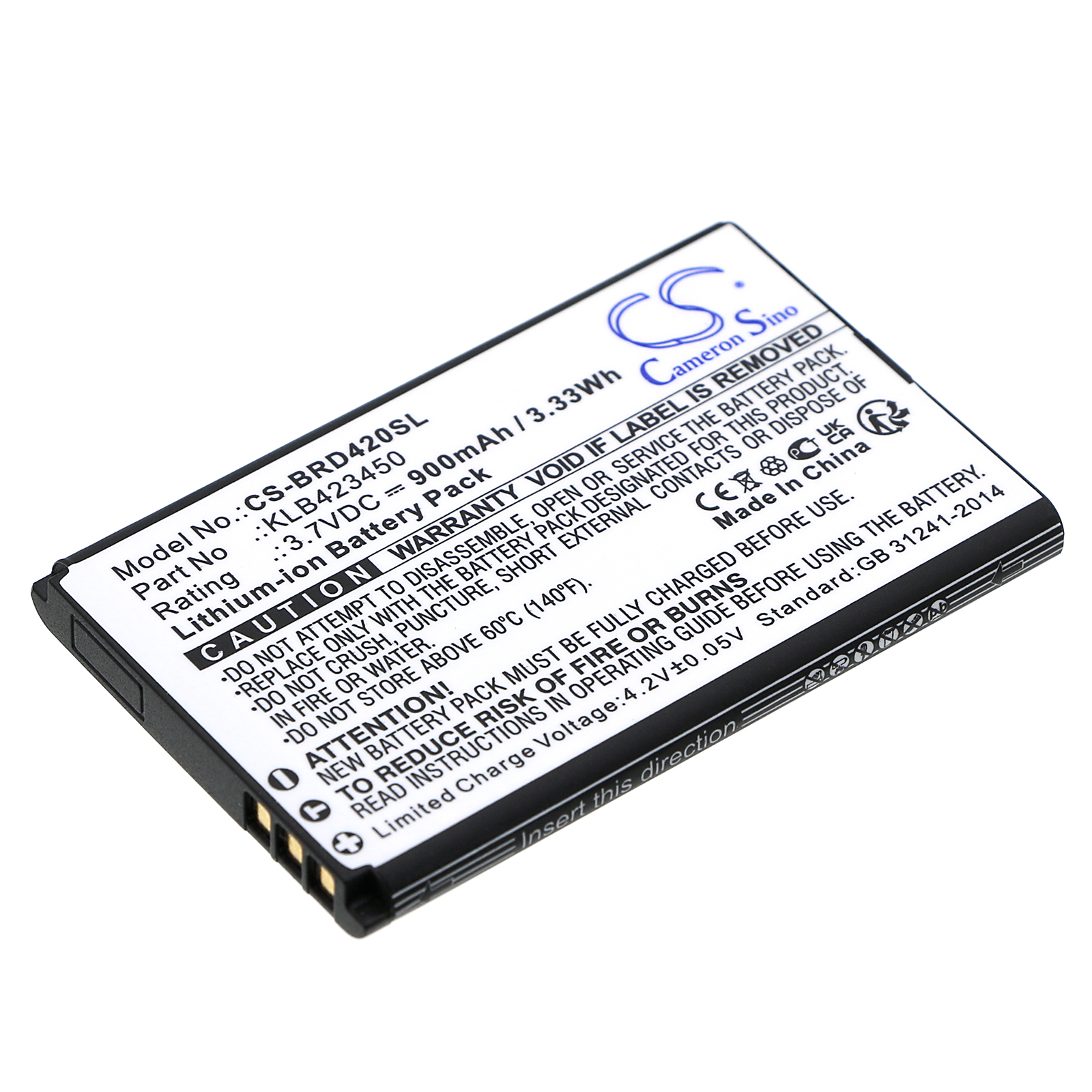 Artfone CF241A CS181 Replacement Battery 900mAh
