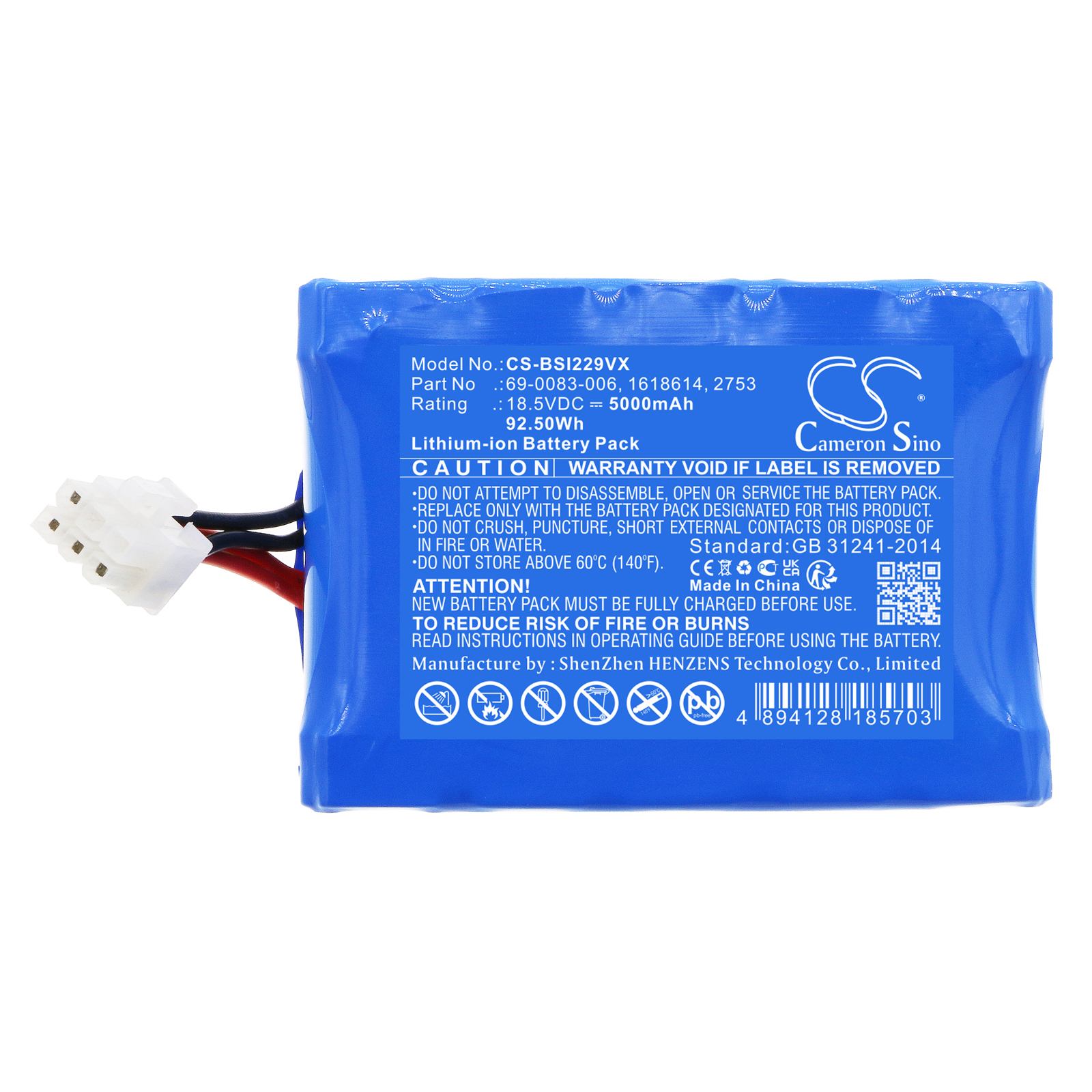 Bissell 1618614 Vacuum Replacement Battery 5000mAh
