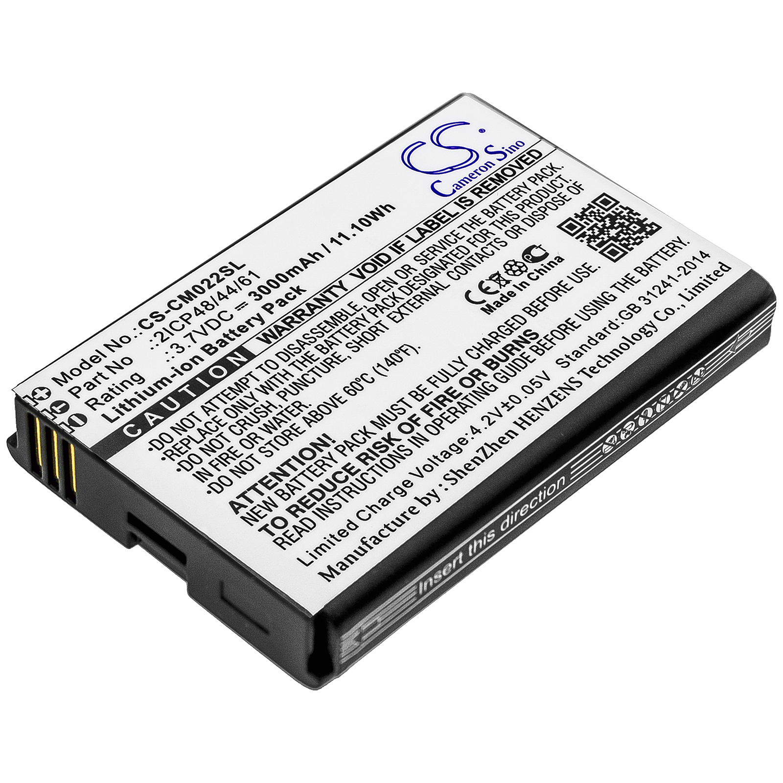 3000 mAh for Custom Battery Pack 2ICP48/44/61