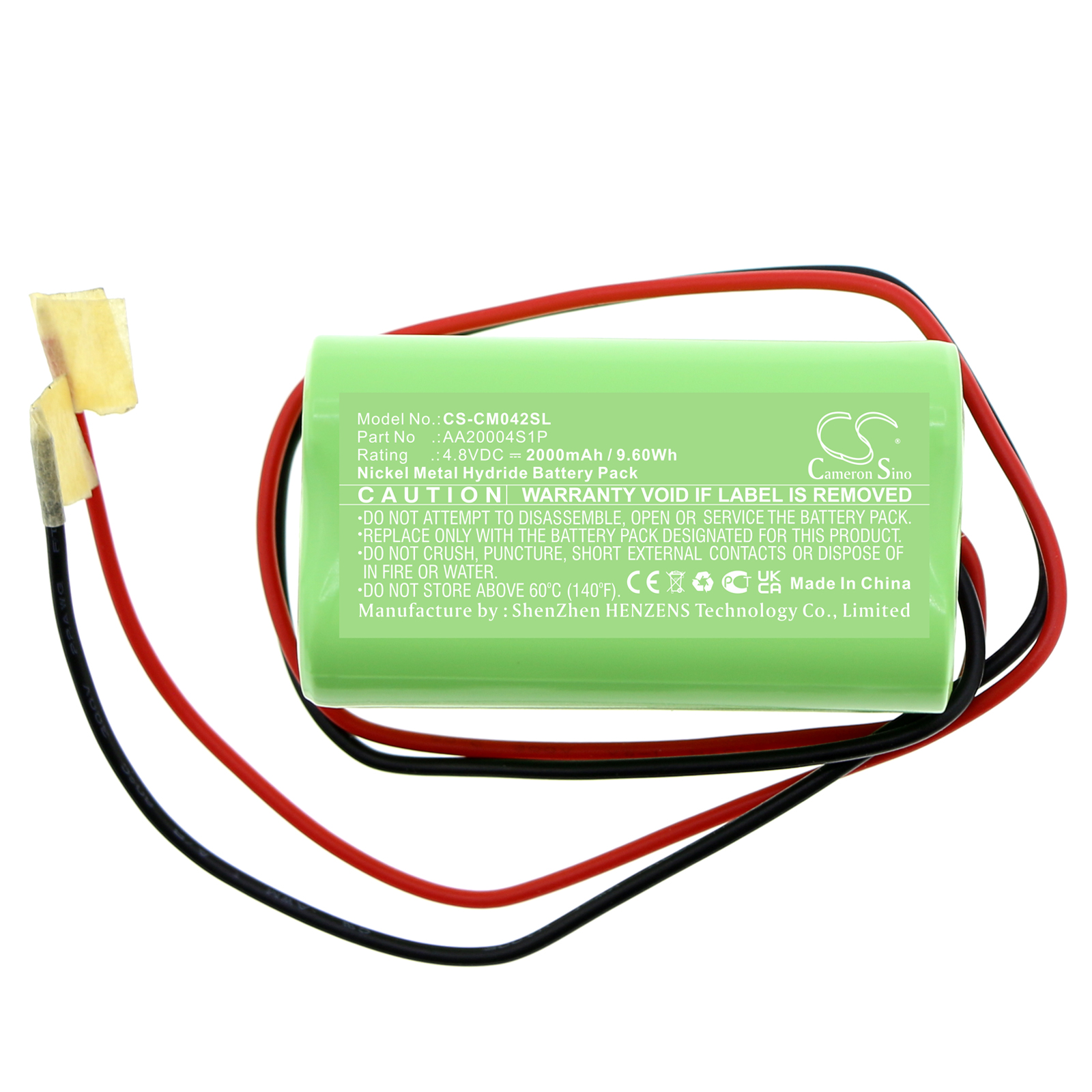 2000 mAh for Custom Battery Packs AA20004S1P