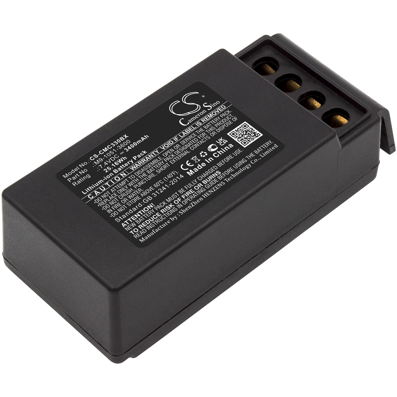Cavotec MC3300 M9-1051-3600 MC-EX-BATTERY3 Replacement Battery 3400mAh