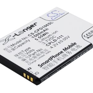 Coolpad 5213 5216d CPLD-106 Replacement Battery 1500mAh