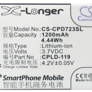 Coolpad 7232 CPLD-119 Replacement Battery 1200mAh