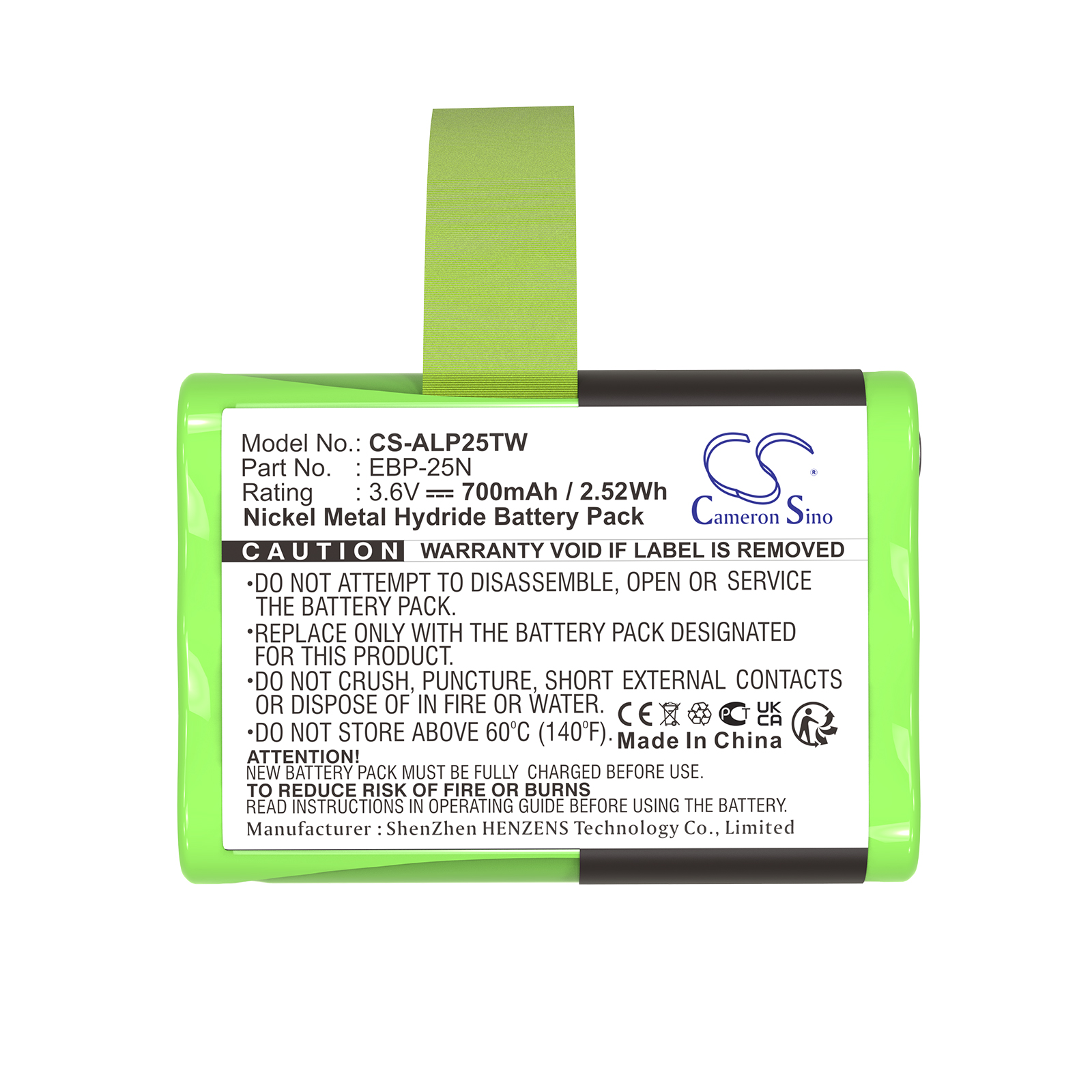 Alinco DJ-S41 DJ-SR1 PMR446 Replacement Battery 700mAh
