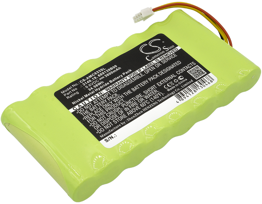 AMC 3945/3945-B 8333 8335 Replacement Battery 9.6V 3600mAh