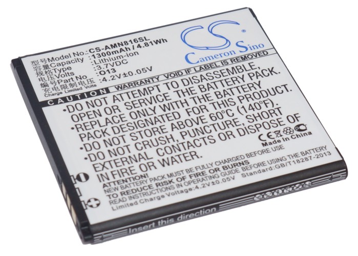 AMOI N806 N807 N816 N89 O13 Replacement Battery 1300mAh