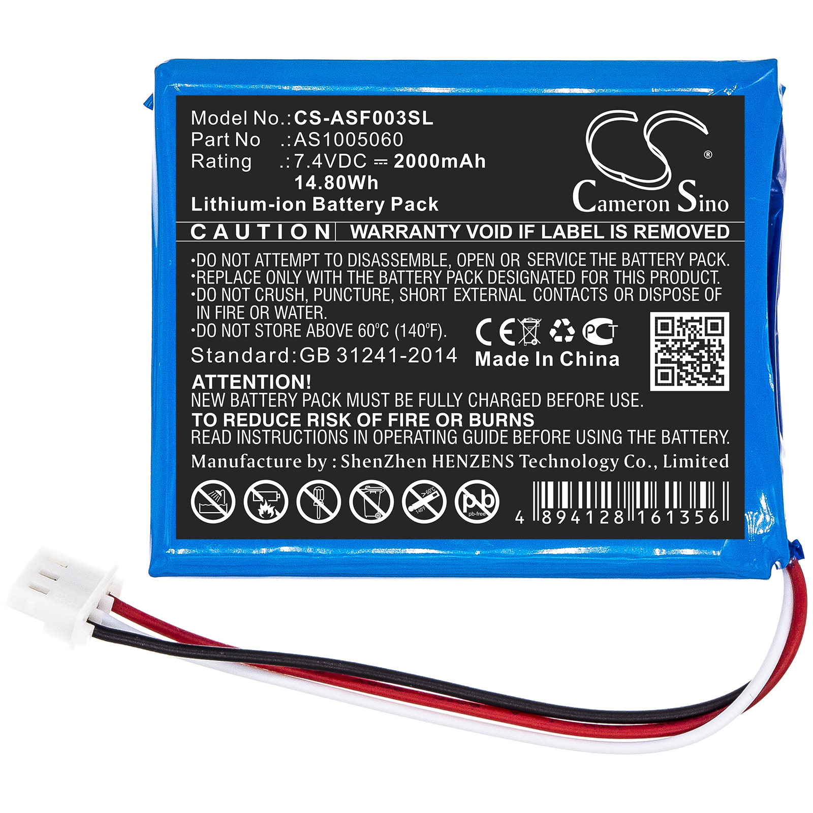 ALPSAT AS1005060 Replacement Battery 2000mAh