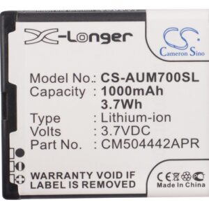 Amplicomms PowerTel M6900 PowerTel M7000 VOCA V530 Replacement Battery 1000mAh