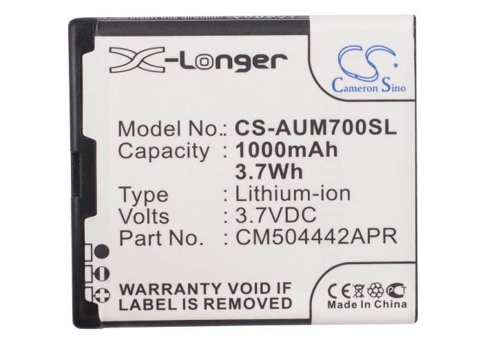 Amplicomms PowerTel M6900 Replacement Battery 1000mAh
