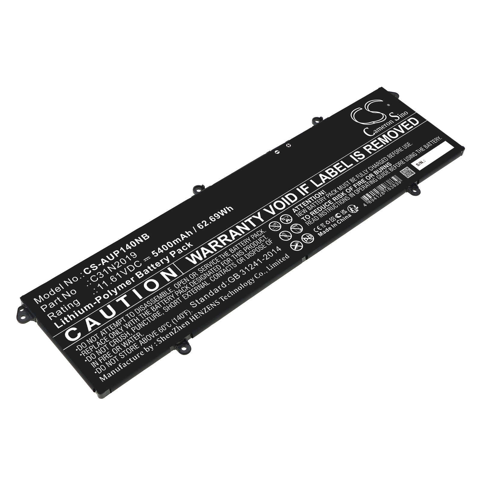 Asus C31N2019 Notebook/Laptop Replacement Battery 5400mAh