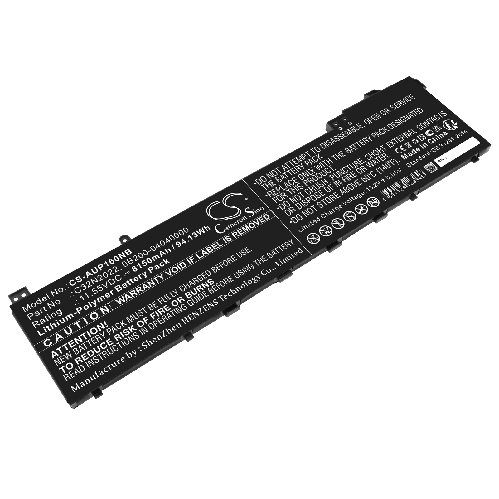 Asus 0B200-04040000 Replacement Battery 11.55V 8150mAh