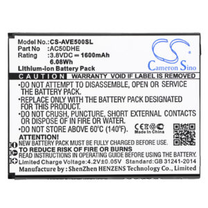 Archos AC50DHE Mobile/SmartPhone Replacement Battery 1600mAh
