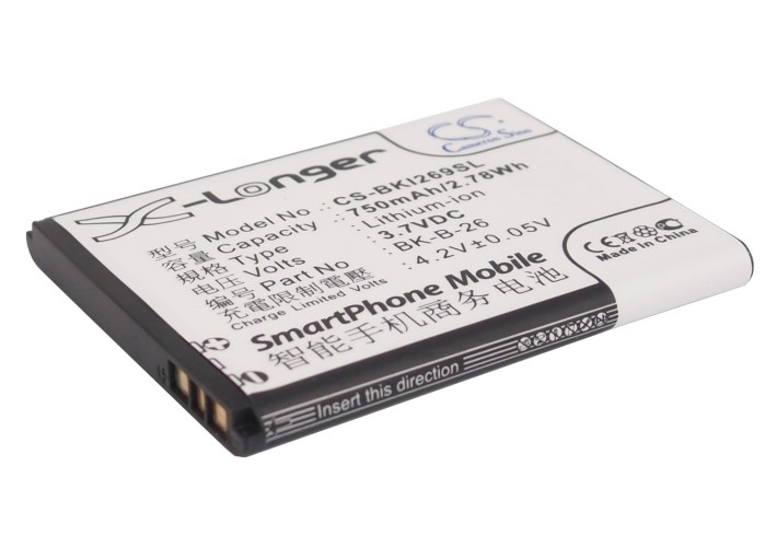 750 mAh for BBK BK-B-26,BK-B-26B,BK-B-28