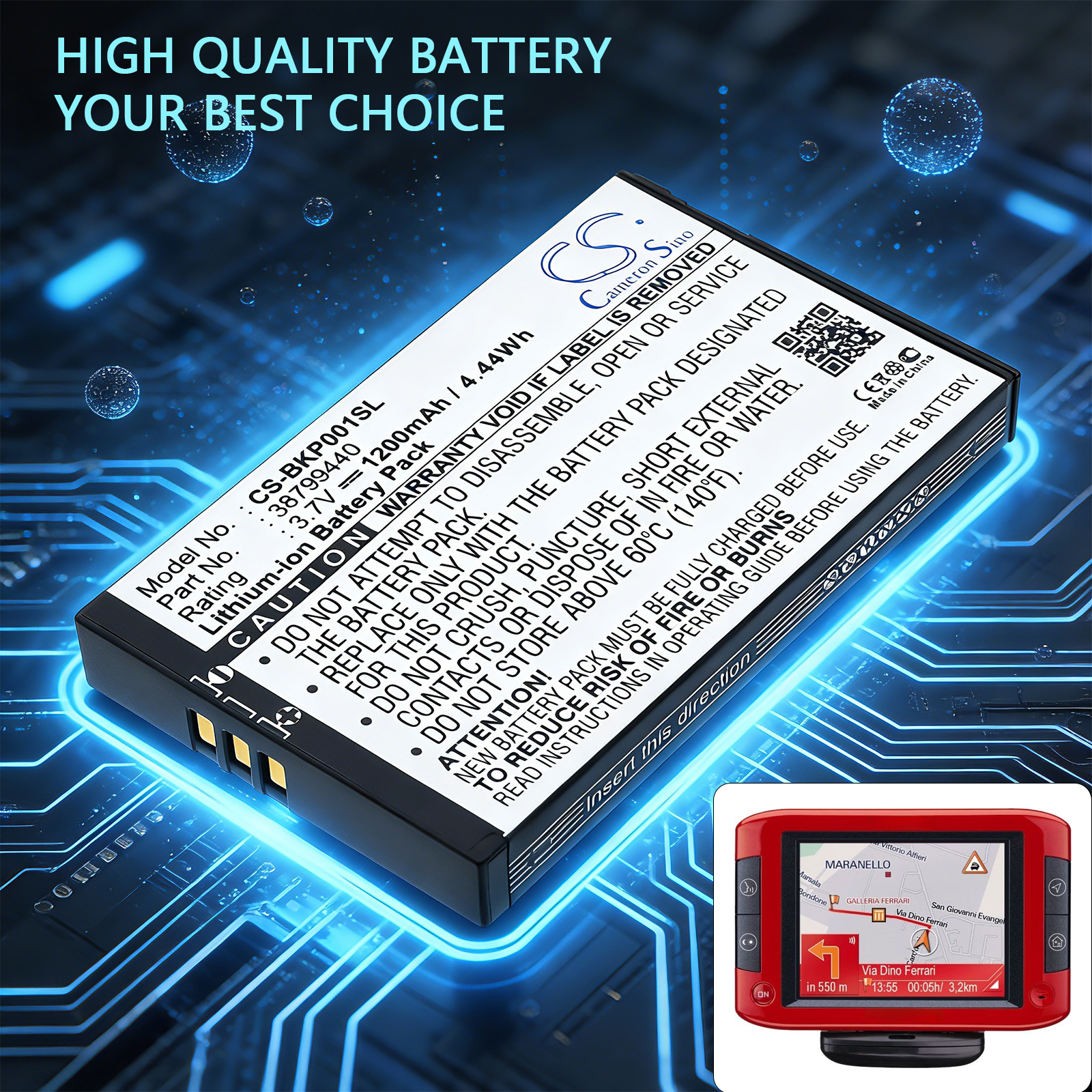 Becker Traffic Assist 7916 Replacement Battery 1200mAh
