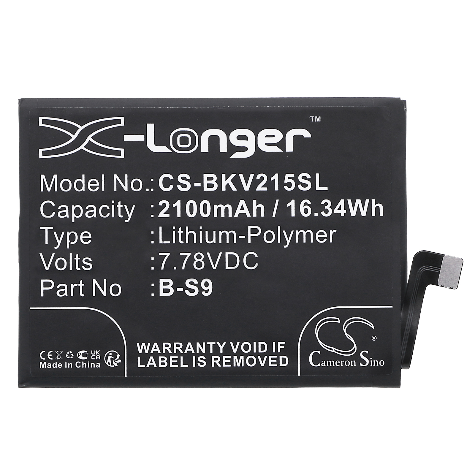 VIVO B-S9 Mobile/SmartPhone Replacement Battery 2100mAh
