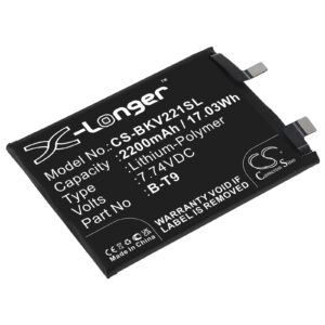 VIVO I2201 iQOO 10 5G iQOO 9T V2217A B-T9 Replacement Battery 2200mAh