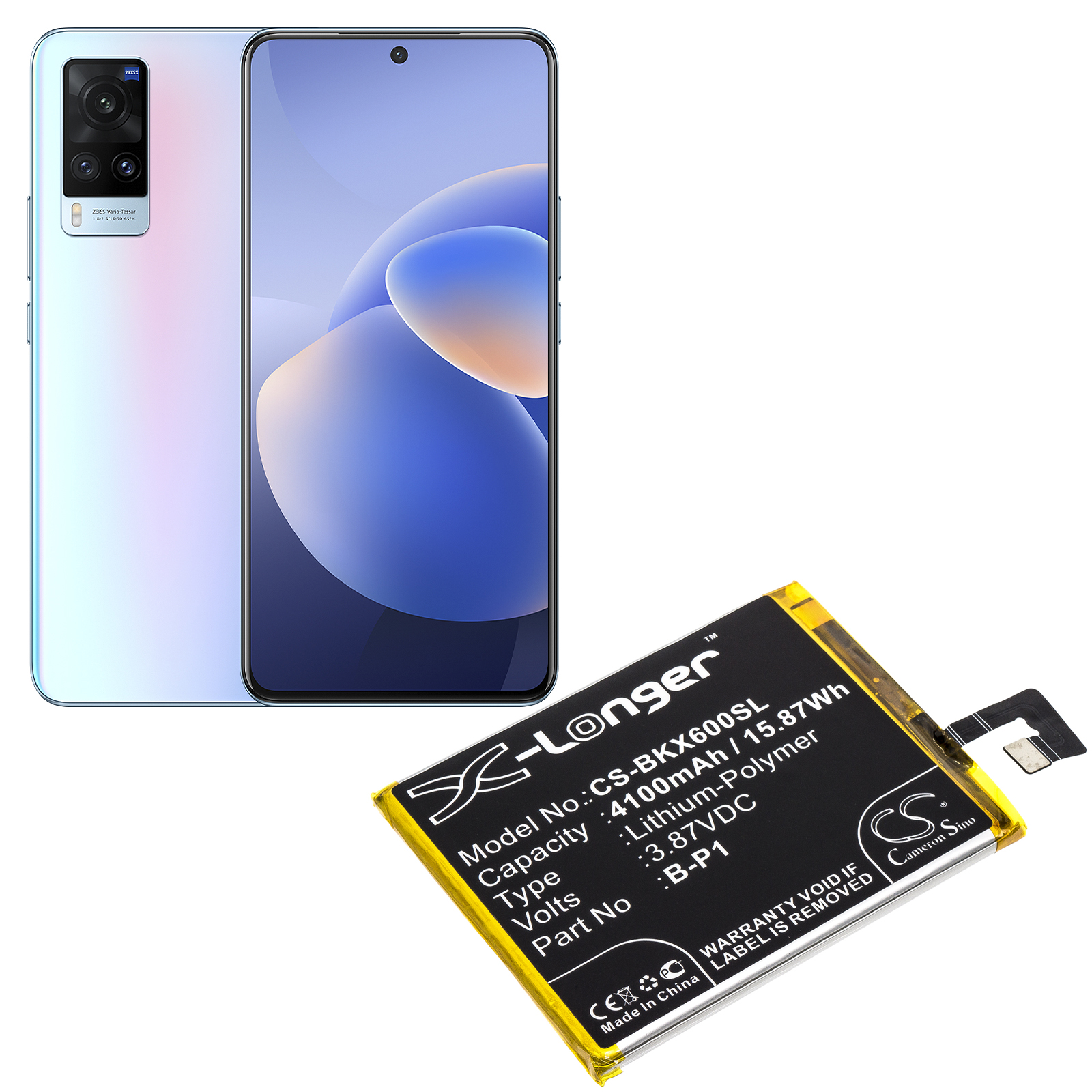 VIVO X60 PRO BATTERY V2047 B-P1 Replacement Battery 4100mAh