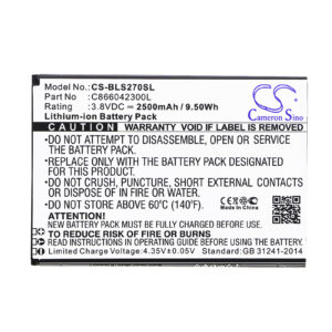 BLU S270Q Studio C 8.8 C866042300L Mobile/SmartPhone Replacement Battery 2500mAh