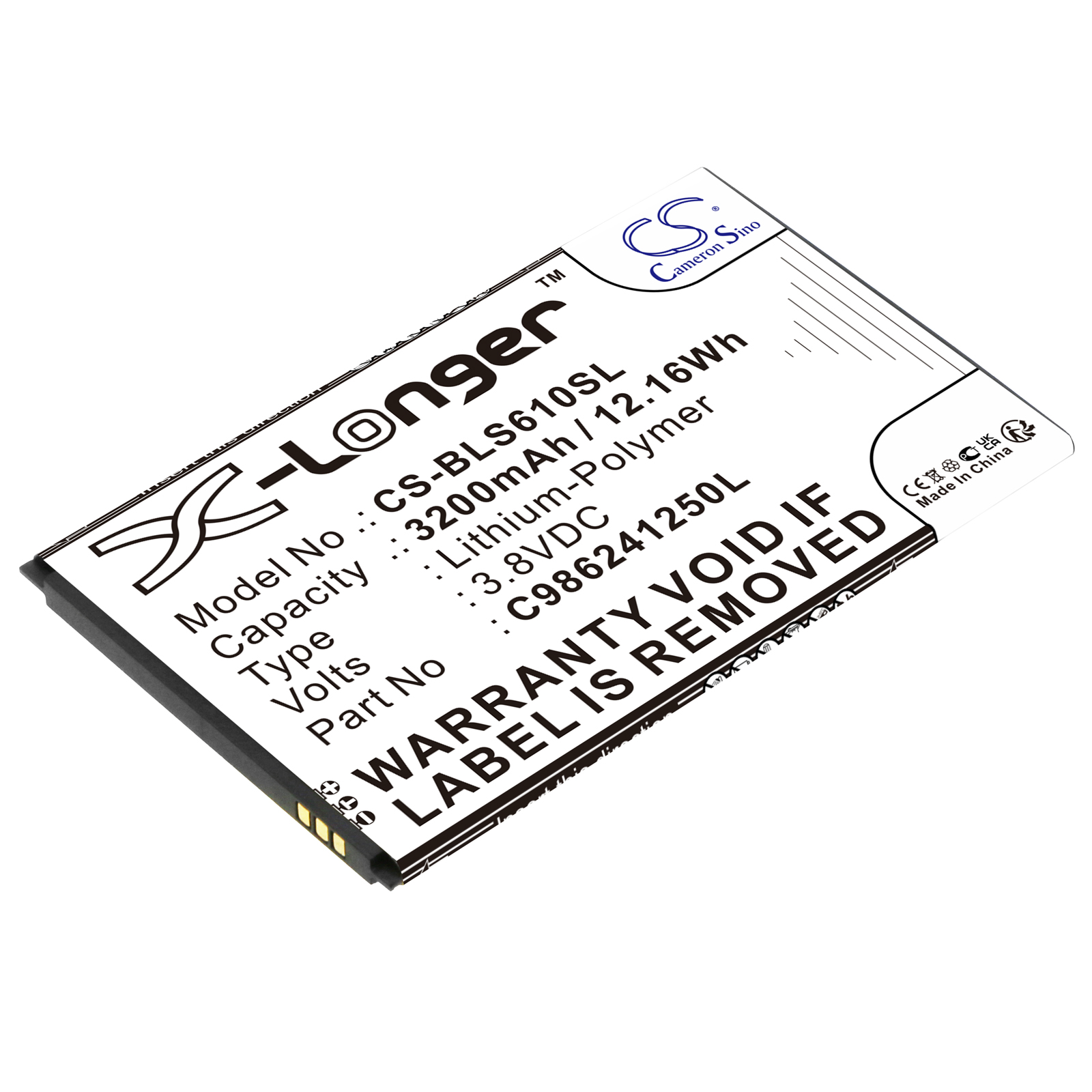 BLU A190P Advance A6 S610 Replacement Battery 3200mAh