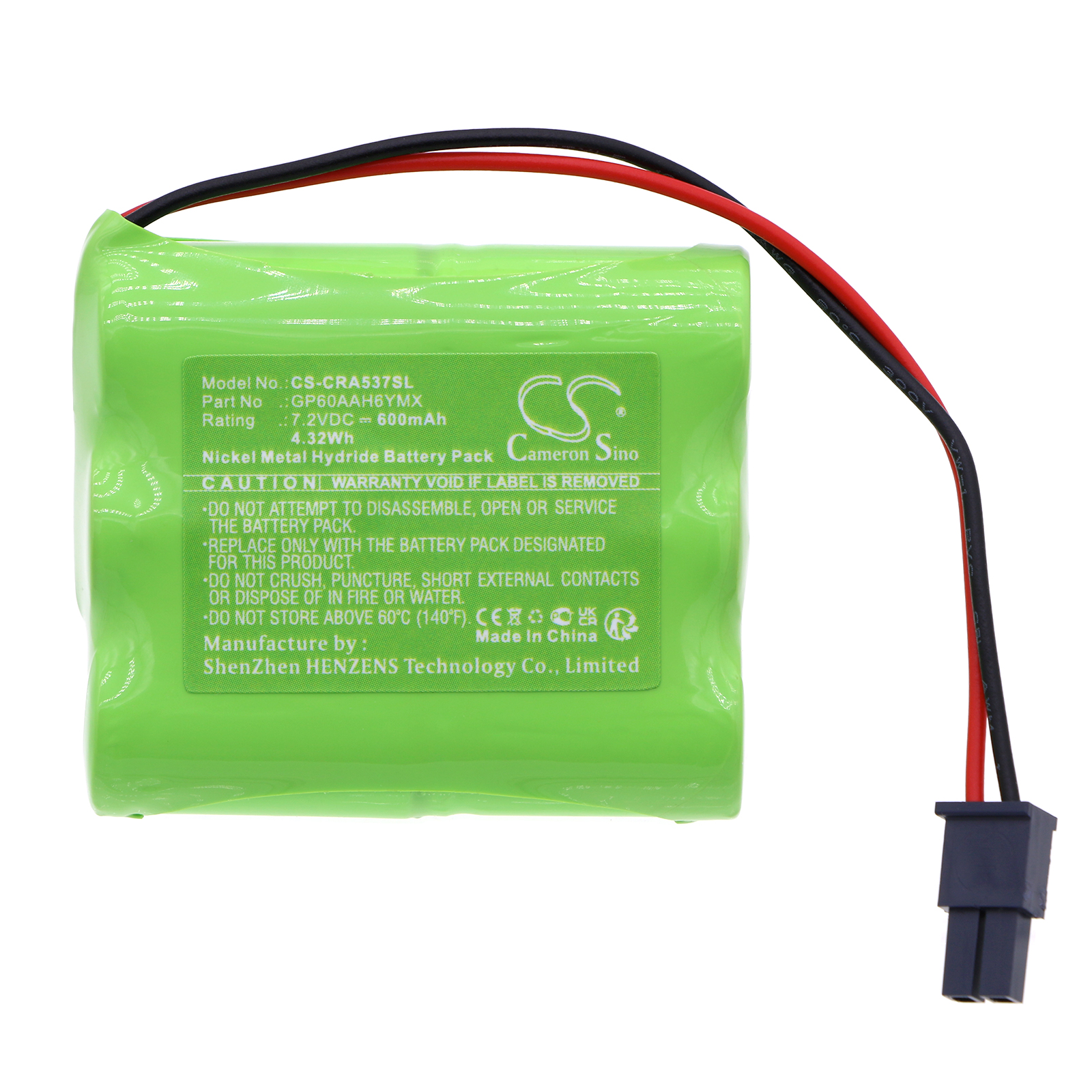 Cobra 5370 6422 GP60AAH6YMX Replacement Battery 600mAh