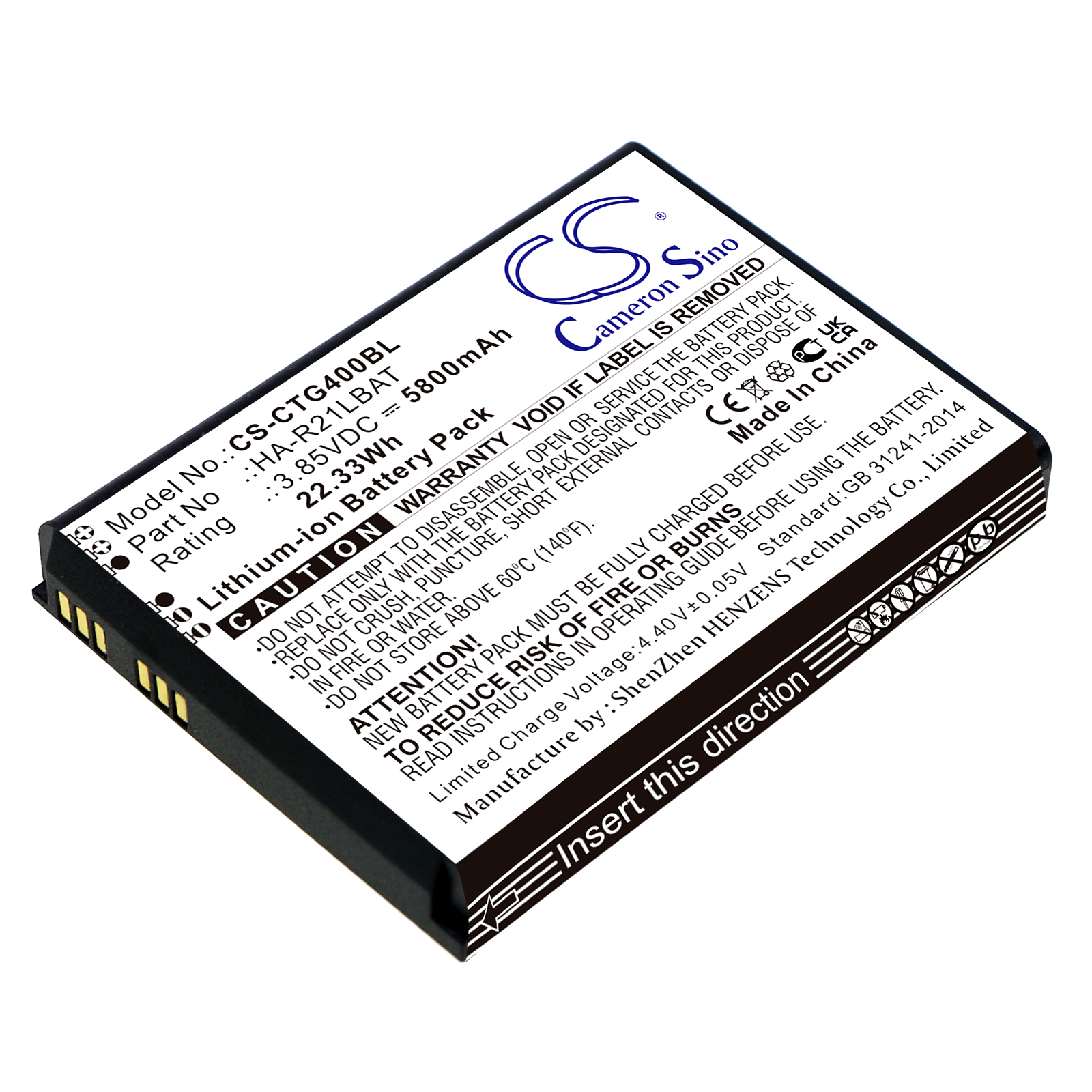 Casio IT-G400 HA-R21LBAT Replacement Battery 5800mAh