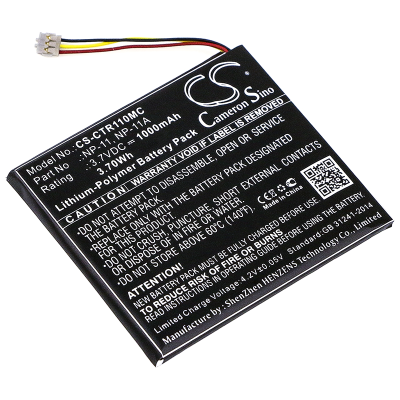 Casio TR Mini TR-M11 LIS1639CSPC Replacement Battery 1000mAh