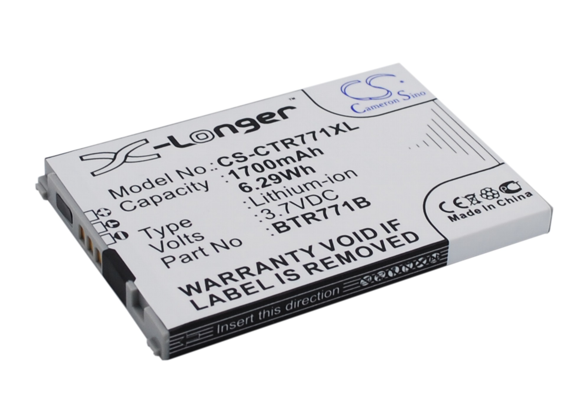 Casio GzOne Commando C771 Replacement Battery 1700mAh